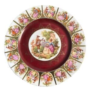 Rare H & C Selb Bavaria Heinrich Germany Old Vienna Fragonard Pattern Plate